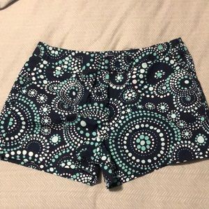 Blue printed shorts